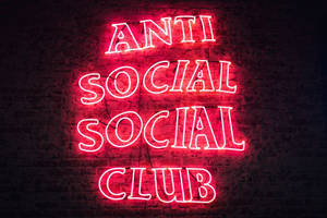 Anti Social Social Club Red Led Wallpaper