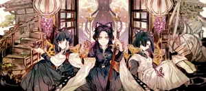 Aoi Kanzaki Butterfly Mansion Wallpaper