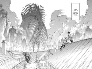 Aot Manga Spine-like Entity Wallpaper
