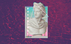 Apollo Bust Vaporwave Desktop Wallpaper