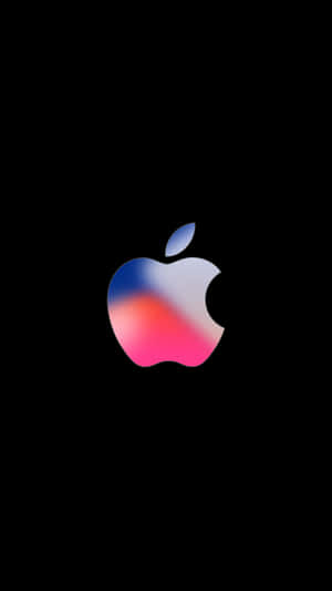 Apple Logo On A Black Background Wallpaper