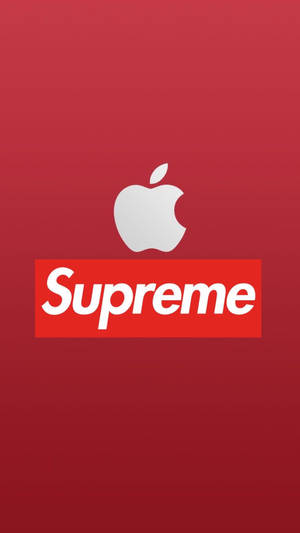 Apple X Red Supreme Wallpaper