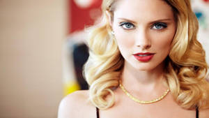April Bowlby Sexy Red Lips Wallpaper