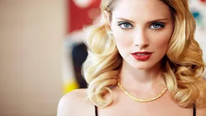 April Bowlby Sexy Red Lips Wallpaper
