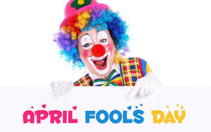 April Fools Day Curly Clown Wallpaper