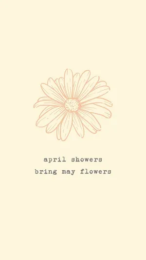 April Showers May Flowers Illustration Wallpaper