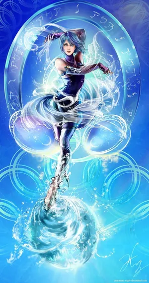 Aqua, The Courageous Heroine Of Kingdom Hearts Wallpaper