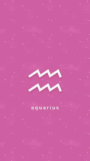 Aquarius Zodiac White Symbol Wallpaper
