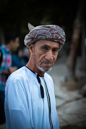 Arab Man Portrait With Vignette Wallpaper