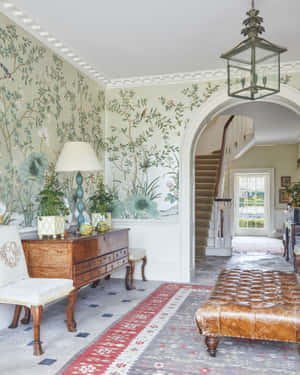 Arch Leading To Staircase Wallpaper