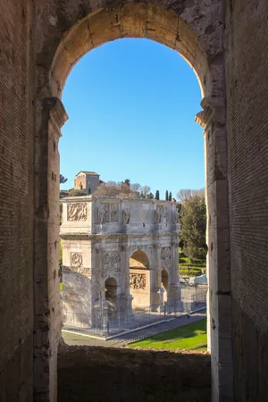 Arch Of Constantine From A Window Wallpaper