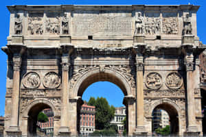 Arch Of Constantine Front View Photo Wallpaper