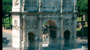 Arch Of Constantine With Vintage Filter Wallpaper