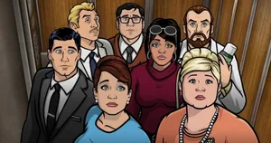 Archer In Elevator Wallpaper