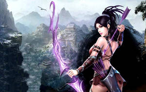 Archery Female Warrior Digital Art Wallpaper