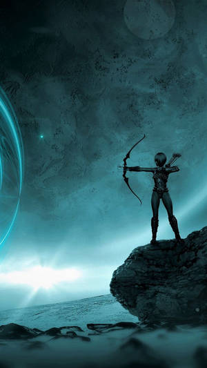 Archery Planet Digital Art Wallpaper