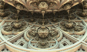 Architecture Inspired Fractal Design Wallpaper