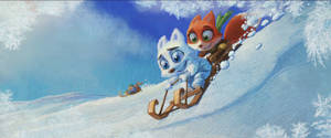 Arctic Justice Sledding Wallpaper