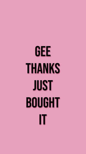 Ariana Grande 7 Rings Pink Lyrics Wallpaper