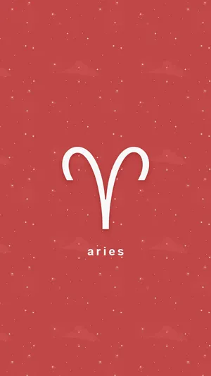 Aries Aesthetic Red Sparkly Background Wallpaper