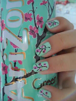 Arizona Cherry Blossom Nail Art Wallpaper