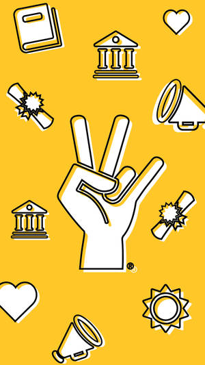 Arizona State University White Symbols Wallpaper