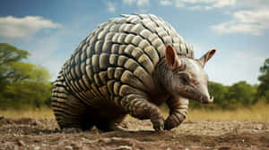 Armadilloin Natural Habitat Wallpaper