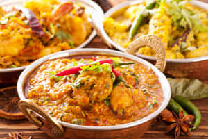 Aromatic Indian Chicken Curry Wallpaper