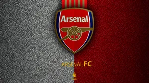 Arsenal On Red And Gray Leather Wallpaper