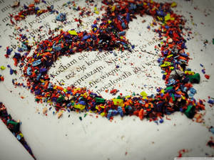 Artful Love Heart Wallpaper