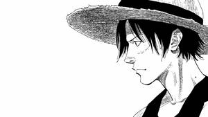 Artistic Luffy Black And White Manga Wallpaper