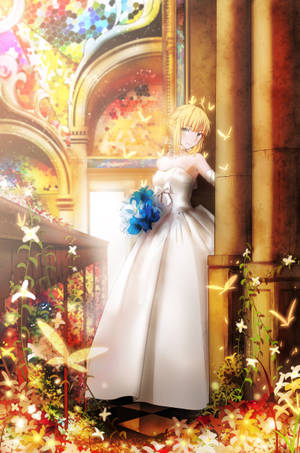 Artoria Pendragon Wedding Dress Wallpaper