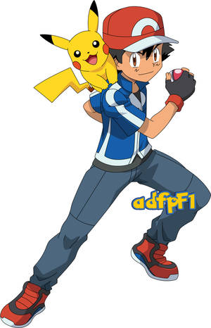 Ash And Pikachu Hd Dashing Pose Wallpaper