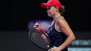 Ashleigh Barty In Red Cap Wallpaper