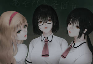 Asobi Asobase Dark Art Wallpaper