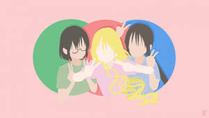 Asobi Asobase Pastel Minimalist Art Wallpaper