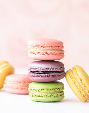 Assorted Macarons Pastry Wallpaper