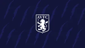Aston Villa Logo On Blue Wallpaper
