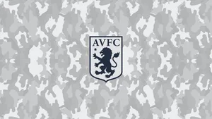 Aston Villa Logo On Camouflage Wallpaper