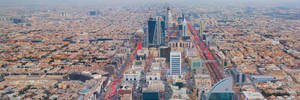 Astonishing Aerial View Of Riyadh Wallpaper