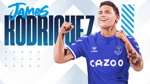 Astonishing James Rodriguez Graphic Art Wallpaper