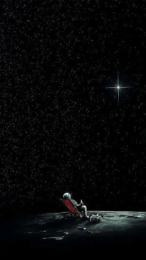 Astronaut Aesthetic Chilling On Moon Wallpaper