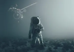 Astronaut Floating In The Open Expanse Of Space Wallpaper