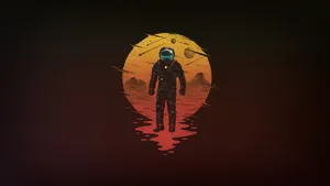 Astronaut In Mars Sci Fi Fantasy Wallpaper
