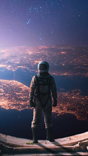 Astronaut Interstellar Scene Wallpaper