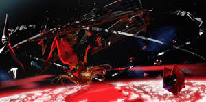 Asuka Langley Shikinami In Space Wallpaper