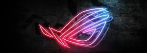 Asus Rog Logo Neon Light Wallpaper Wallpaper