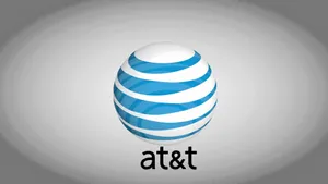At&t Logo On A Gray Background Wallpaper