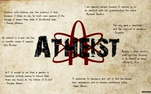 Atheist - A Poster With The Word Atheist Wallpaper