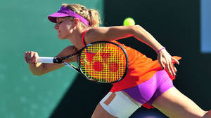 Athletic Maria Kirilenko In Action Wallpaper